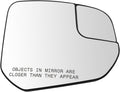 TRQ Passenger Side Mirror Glass Convex Snap On Compatible