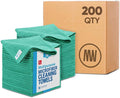 Bulk 16ft x 16ft Microfiber Towels Wholesale 200 Count - Green