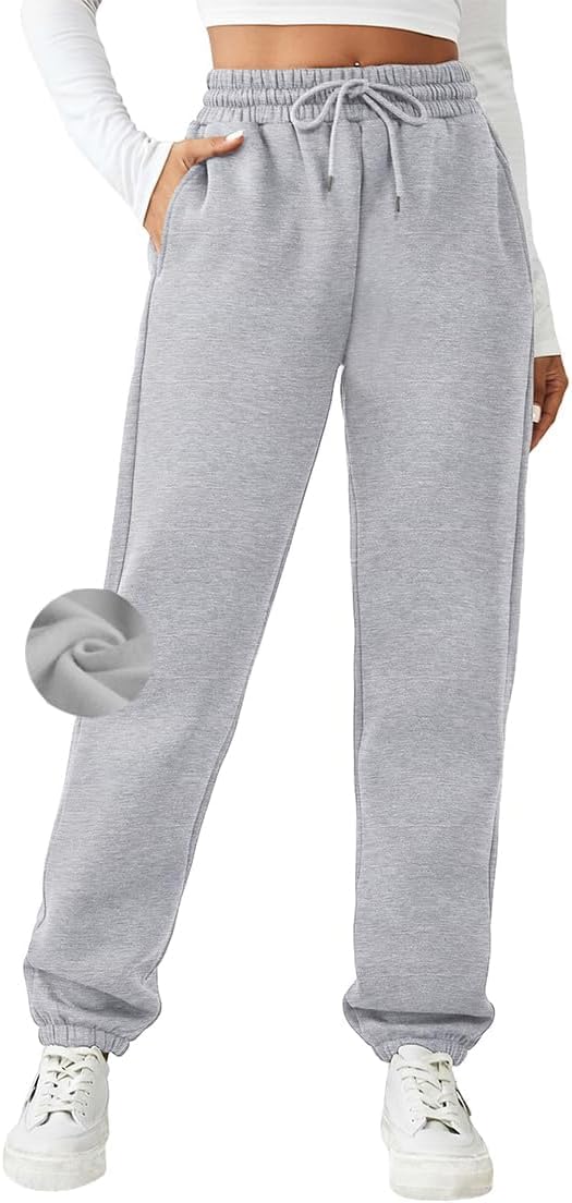 Fleece Lined Sweatpants for Women - Warm Athletic Joggers