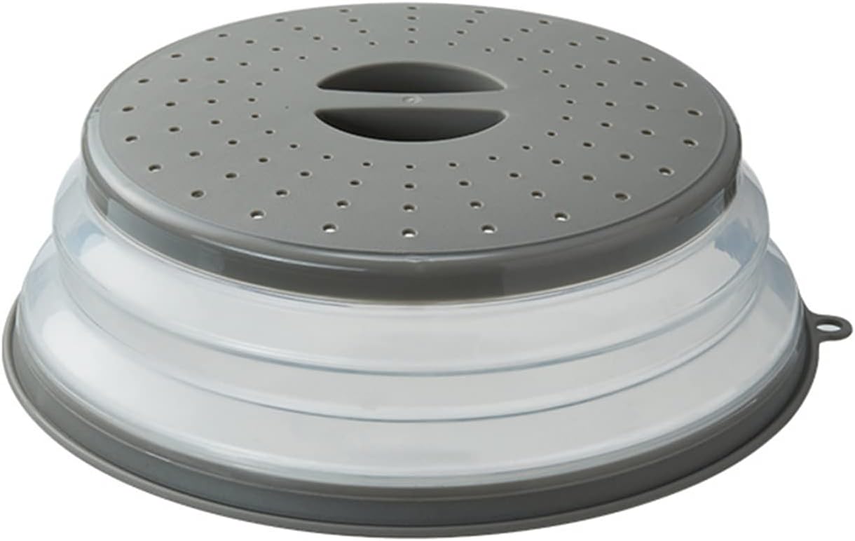 Vishui 10.5 Collapsible Microwave Lid - Splatter Cover & Colander Combo
