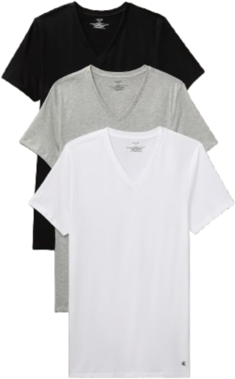 Calvin Klein Men's Cotton Classics 3-Pack Undershirts for Comfort