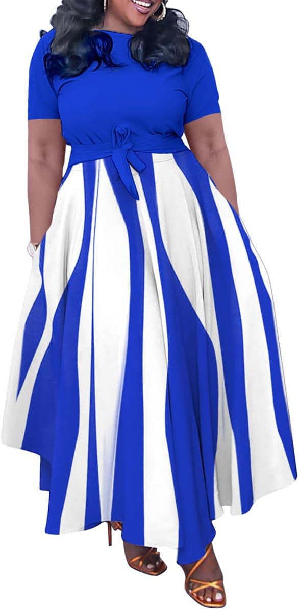 BFFBABY Plus Size A Line Long Dress for Women Casual Style