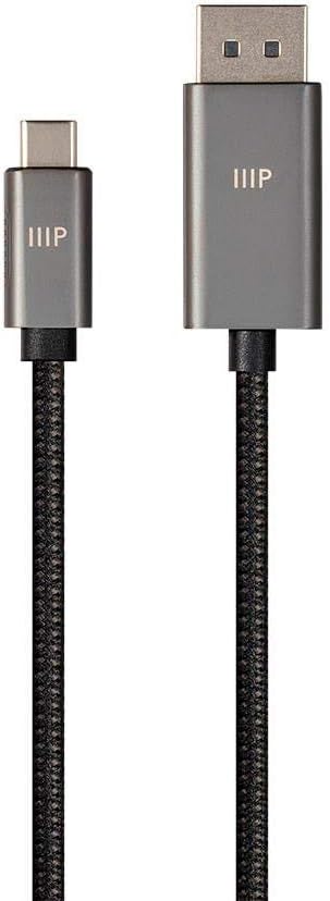Monoprice USB-C to DisplayPort 1.4 Cable - 4K@60Hz, Plug & Play