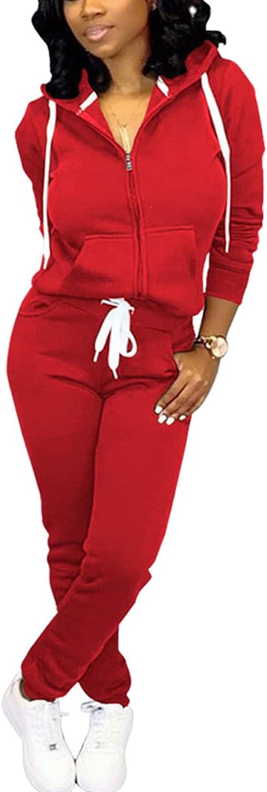Mrskoala Two Piece Outfits for Women Tracksuit Jogging Sets