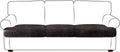 Leather Look Couch Cushion Covers Sofa Seat Slipcovers Set - Chocolate