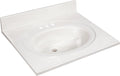 Cultured Marble Vanity Top 25 in W x 22 in D - Integrated Sink