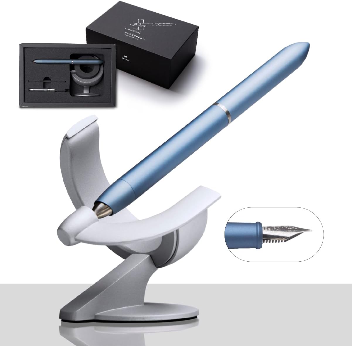 Hoverpen Future Edition - Luxury Metal Fountain Pen for Desk