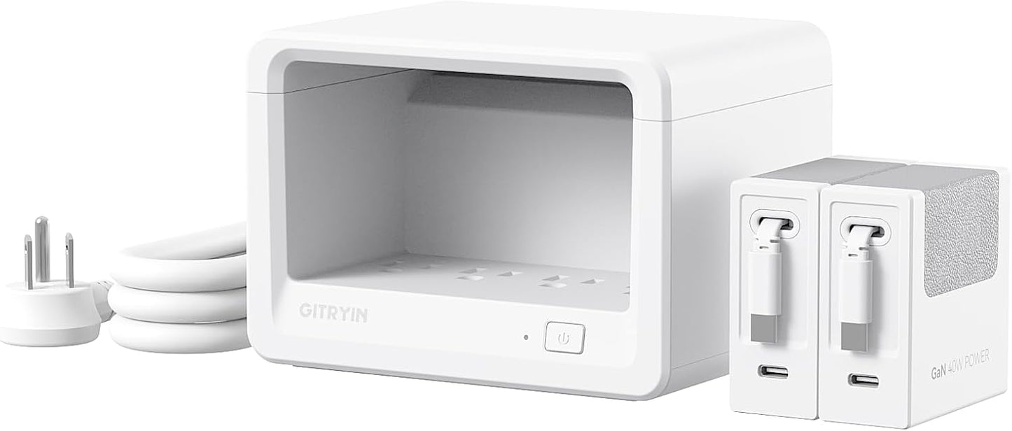 10-in-1 Desktop Charging Station with Retractable Chargers