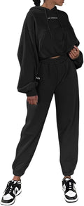 Womens 2 Piece Sweatshirt and Jogger Set - Cozy Fleece Lounge