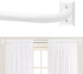 White Wrap Around Curtain Rods 66 to 120 in - Heavy Duty Blackout Rod