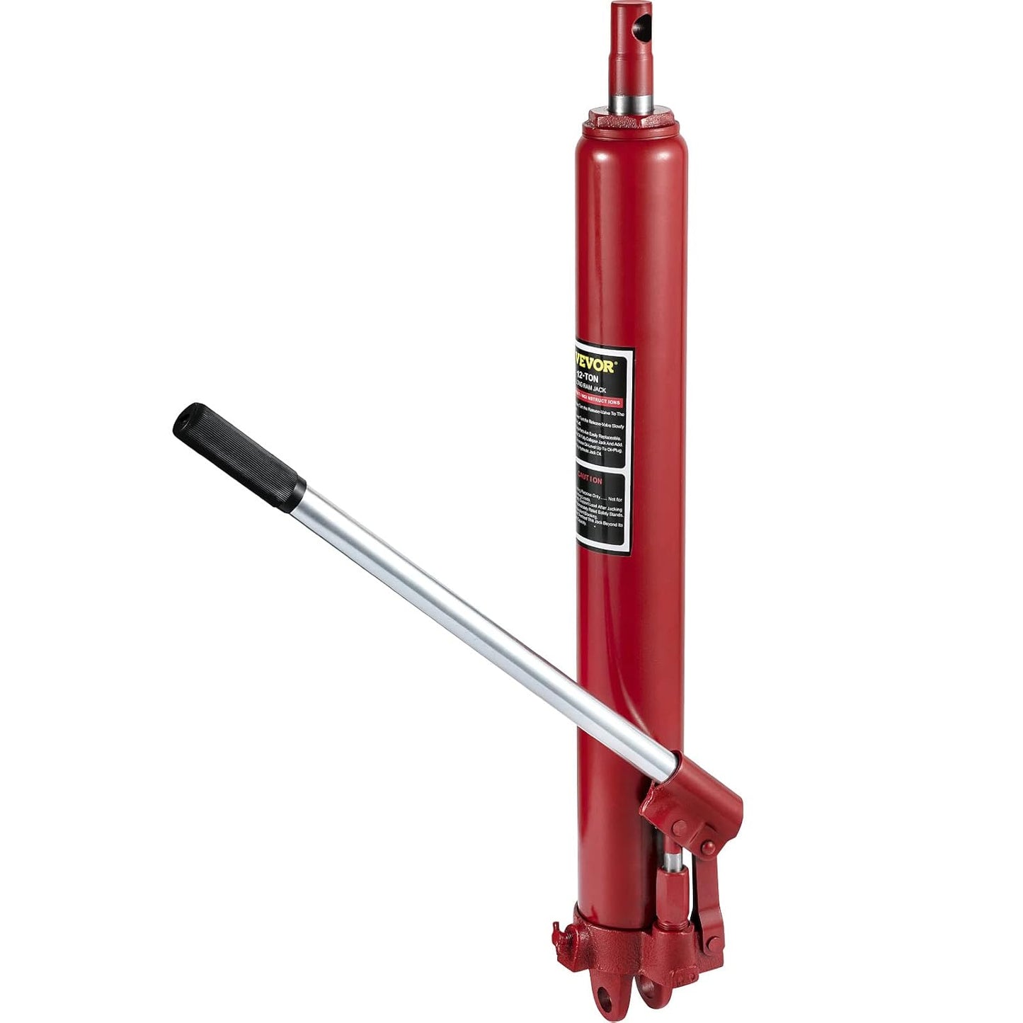 VEVOR Hydraulic Long Ram Jack for Engine Lift Hoist, 12 Tons