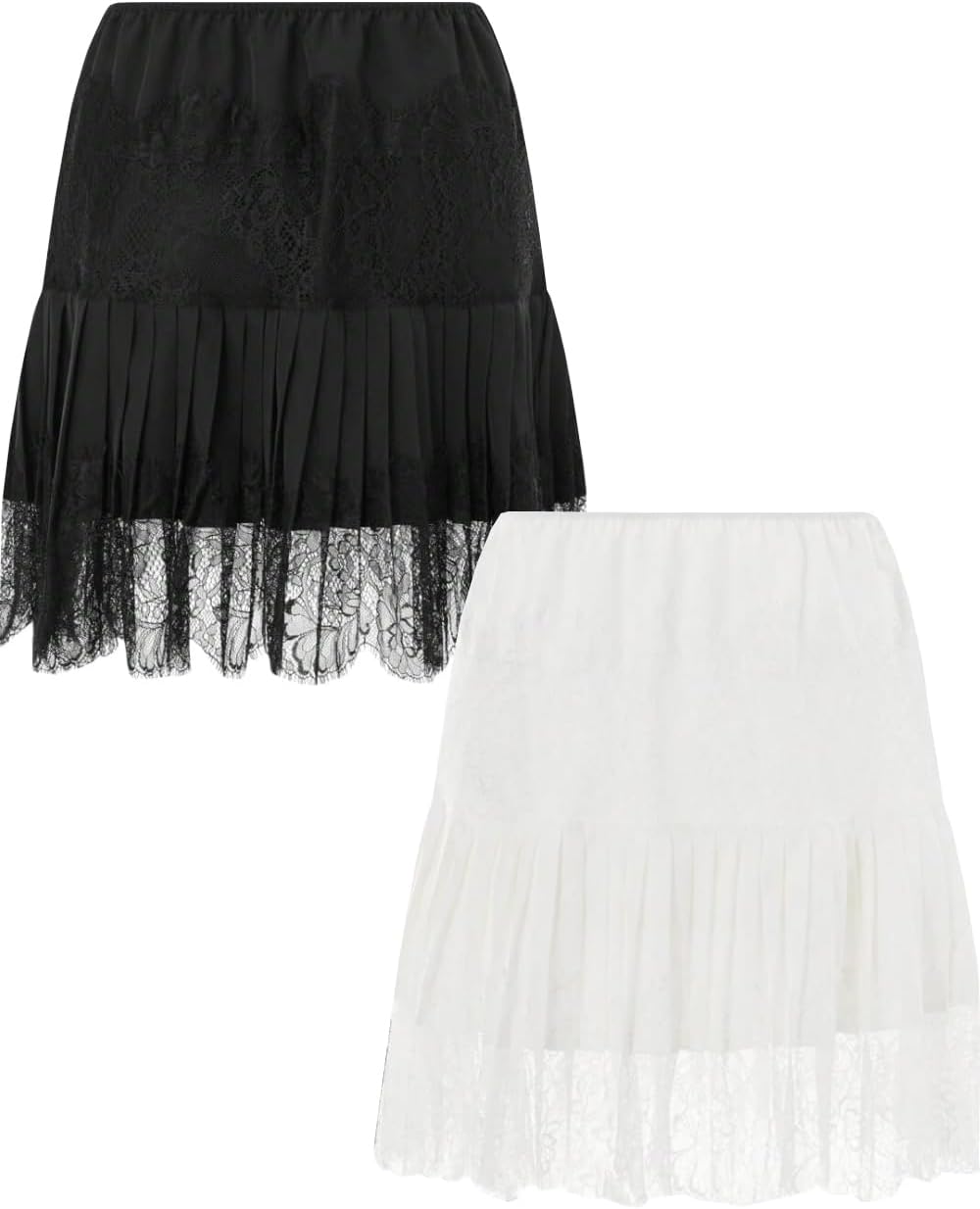 Niyokki Women's Y2k Vintage Lace Slip Skirt for Chic Style