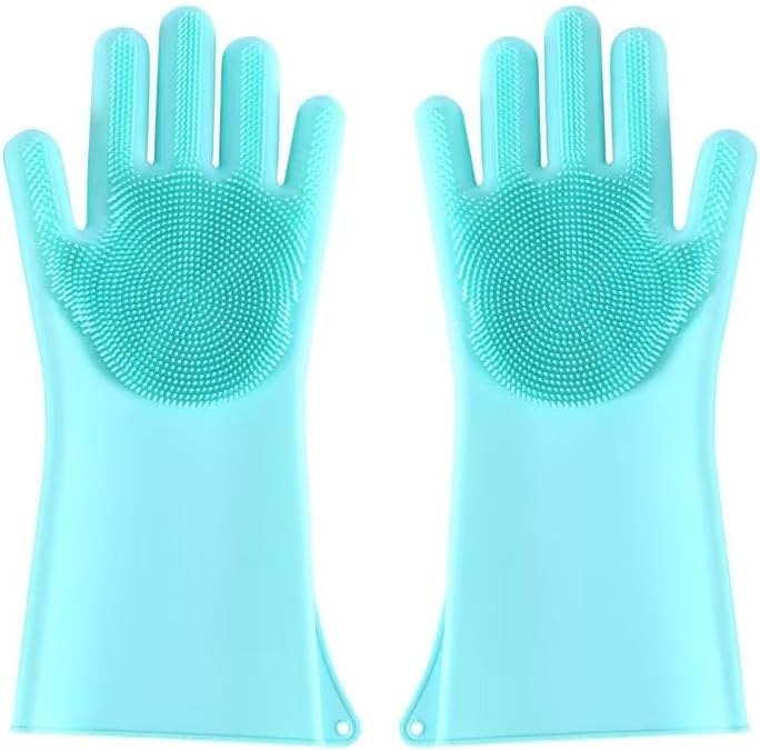2pc Silicone Gloves: Anti-Scratch Pet Care