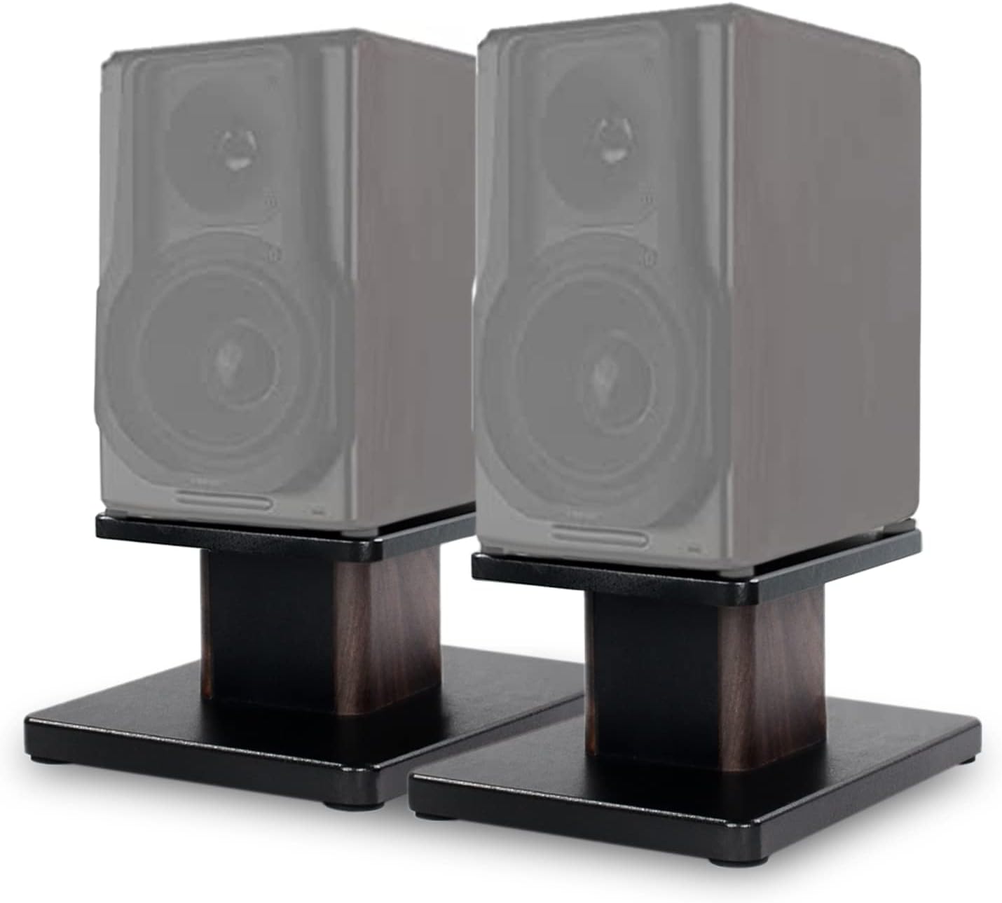 Pair of 6 Inch Wood Speaker Stands for Home Cinema Setup
