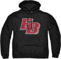 Unisex Distressed Collegiate Pullover Hoodie - Soft Blend