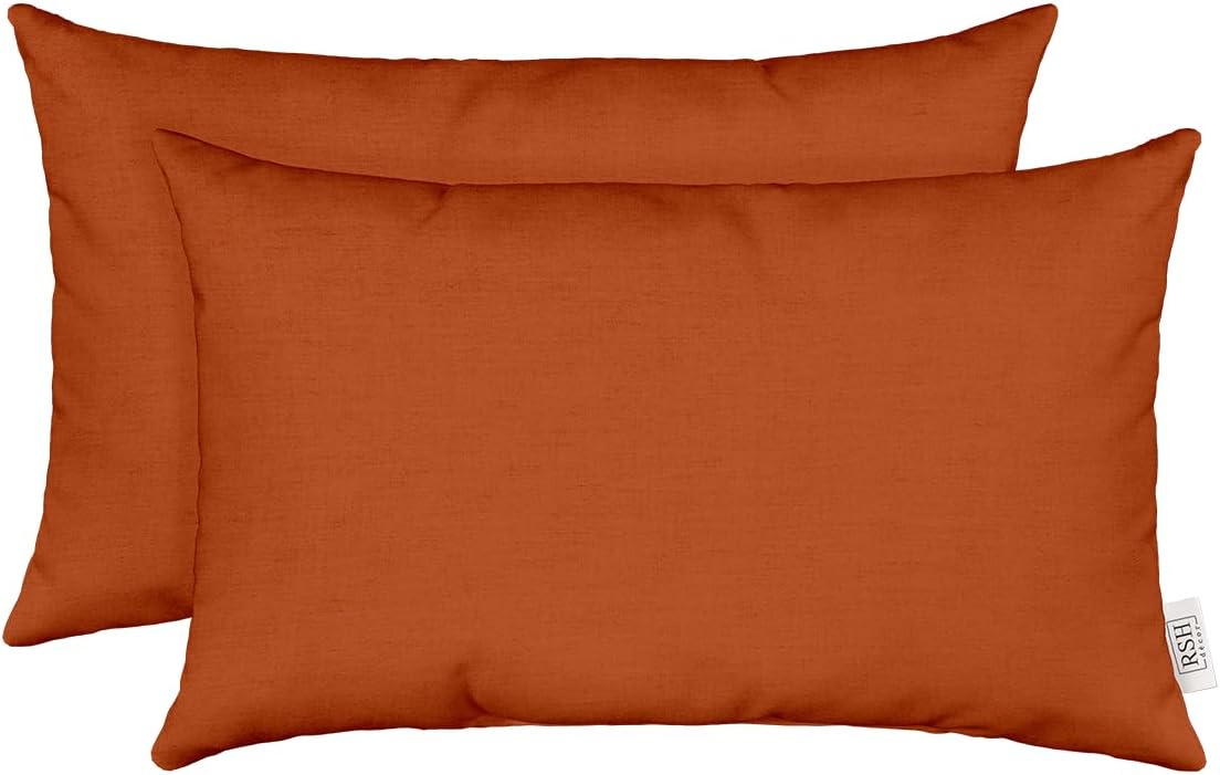 Sunbrella Lumbar Throw Pillows Set of 2 for Outdoor Comfort