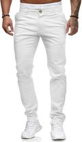 Mens Chinos Slim Fit Stretch Flat-Front Skinny Dress (Style 2L49)