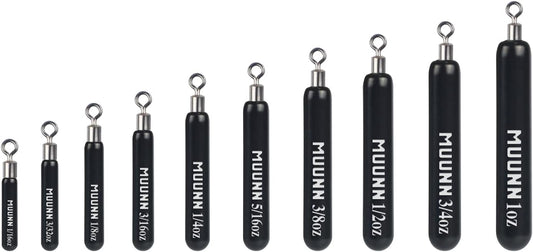 10 Pack Tungsten Free Rig Skinny Drop Shot Weights for Fishing