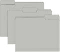 File Folder 1/3 Cut Tab Letter Size 150 Pack - Durable Grey Folders
