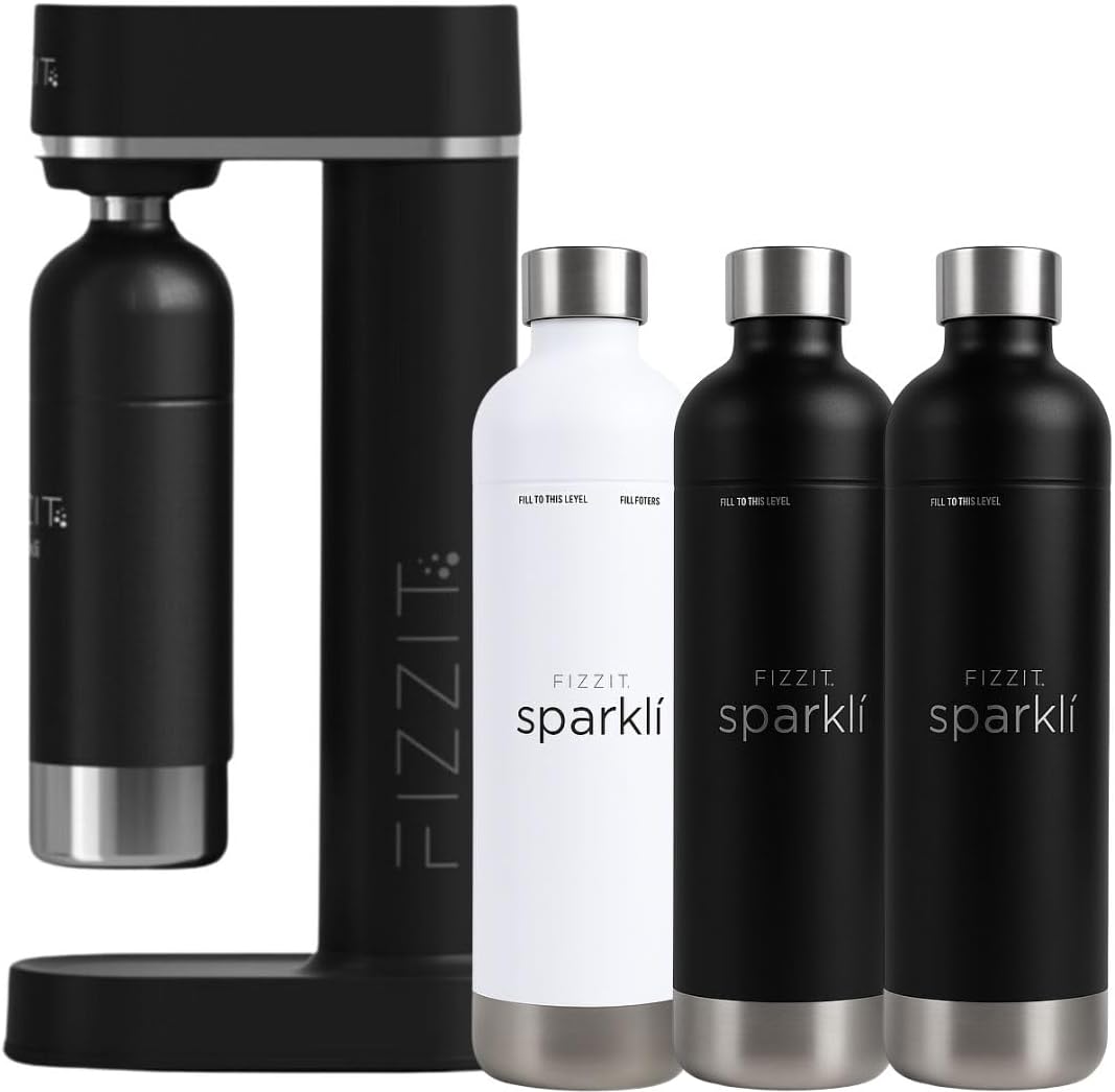 Fizzit Sparkli Carbonated Water Maker with Stainless Steel Bottles