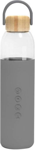 Full Circle Home 25 oz Glass Water Bottle - Gray - Durable Design