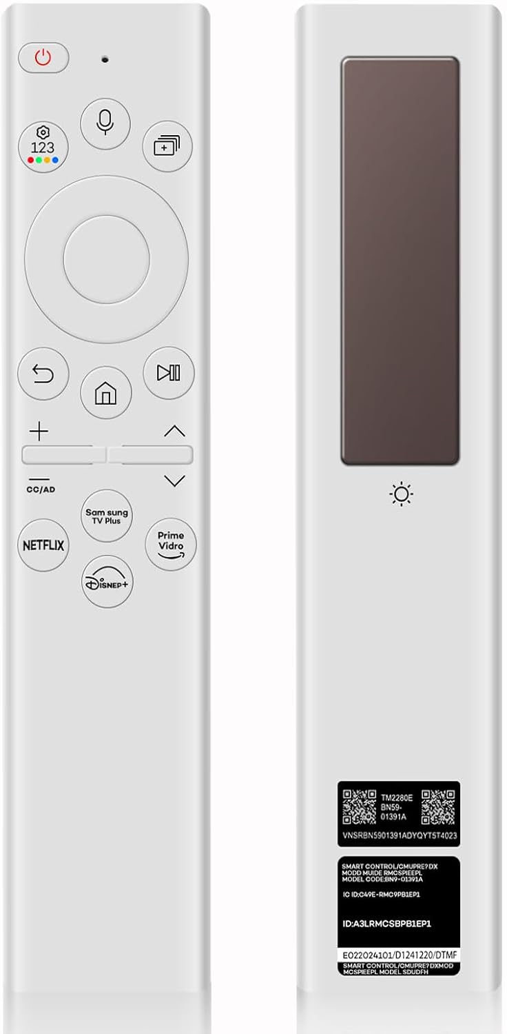 BN59-01391A Solar Frame TV Remote for Samsung Smart TVs