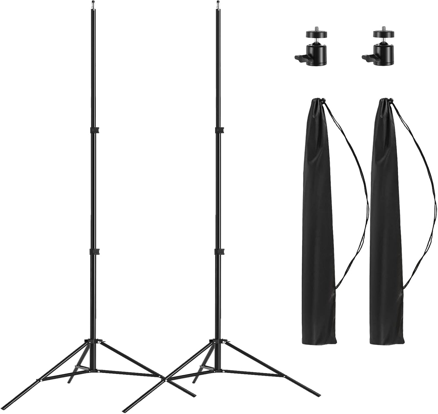 2 Pack Aluminum Light Photography Tripod Stand for Versatile Use