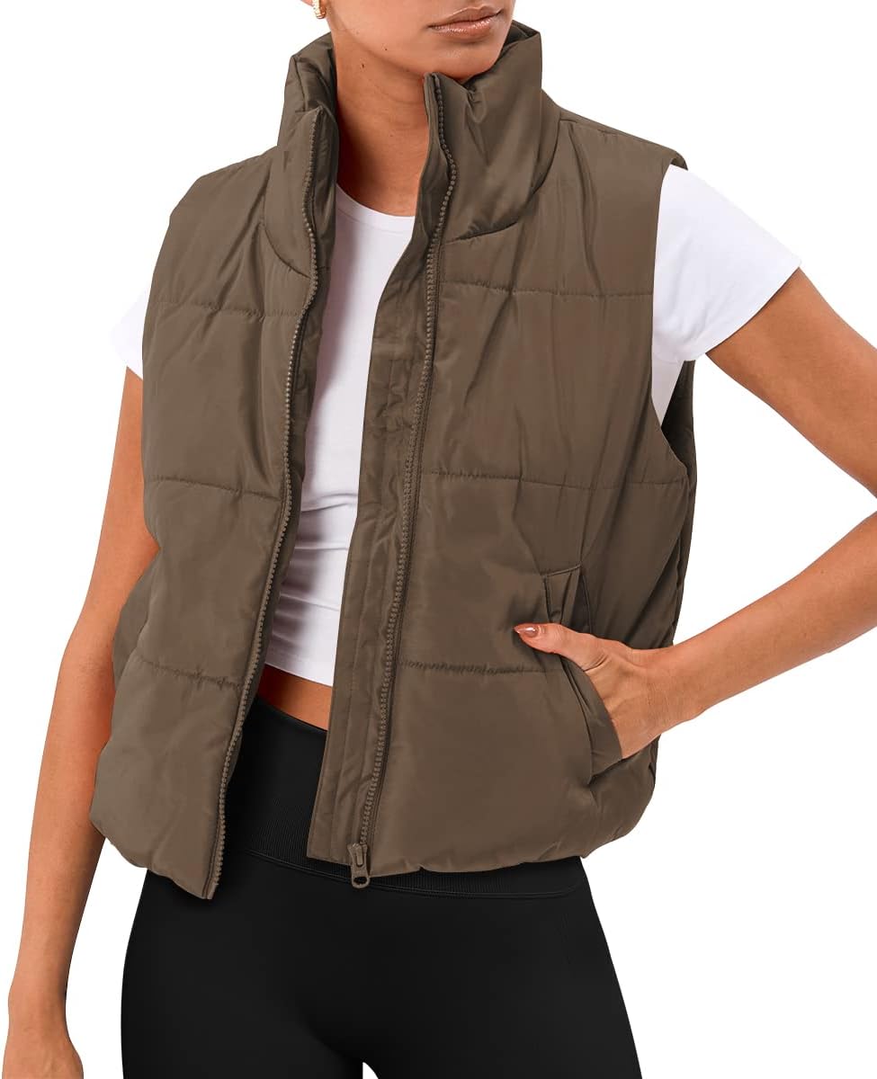 AUTOMET Puffer Vest for Women - Stylish Sleeveless Winter Wear
