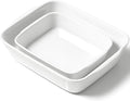 Casserole Dish Set for 2 Ceramic Baking Pan Set - Deep, Stackable