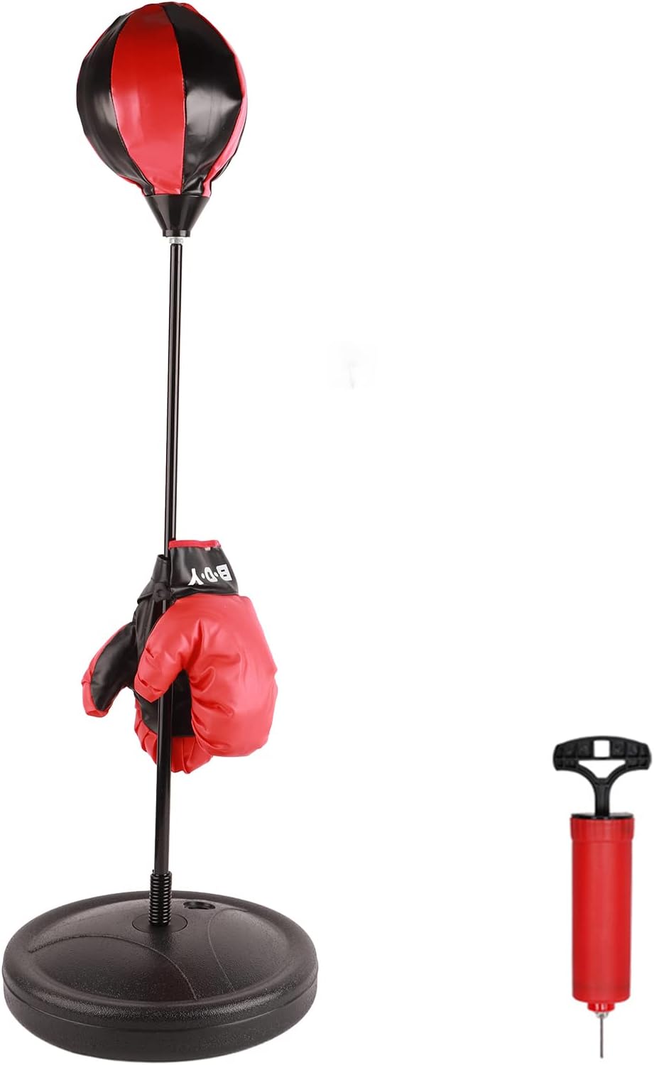 Kids Adjustable Punching Ball Set w/ Gloves - Top Quality!