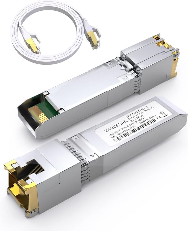 10G SFP+ to RJ45 Transceiver with Cat8 Cable for Fast Networking