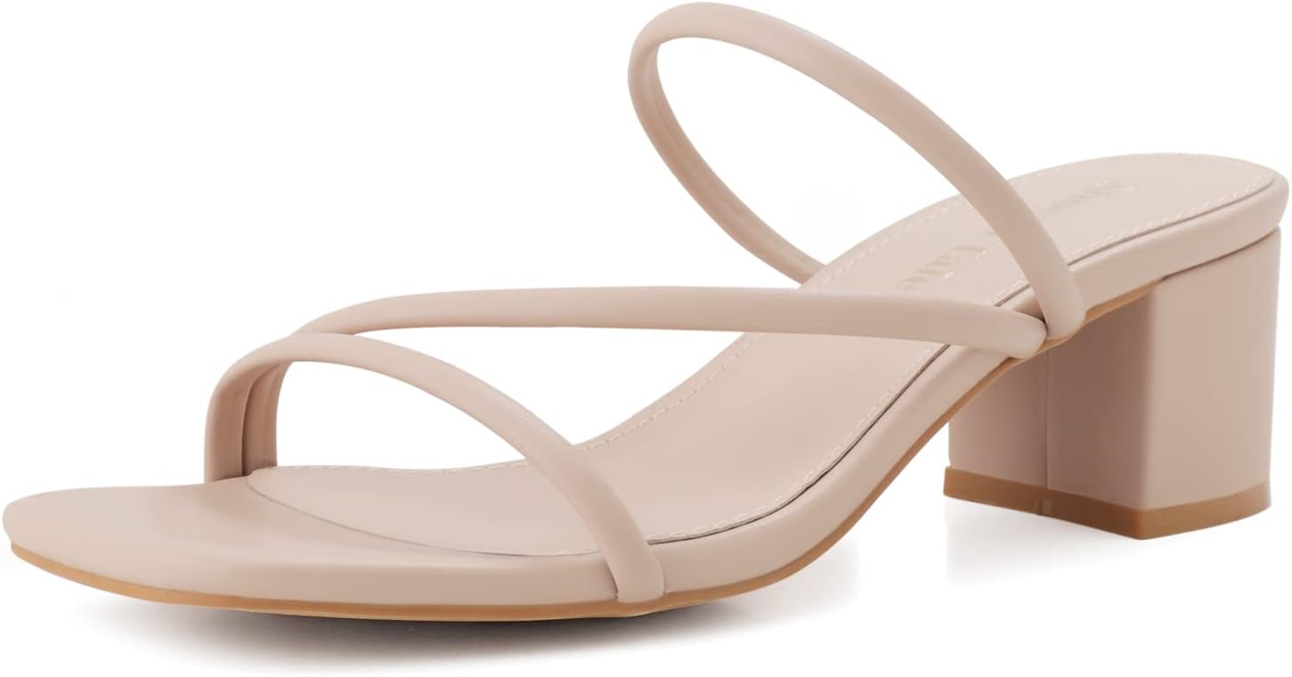 Shoe'N Tale Strappy Heels for Women - Stylish Low Chunky Sandals