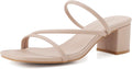 Shoe'N Tale Strappy Heels For Women Low Chunky Block Heel measures