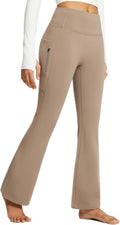 Fleece Lined Flare Leggings - Warm High Waist Yoga Pants