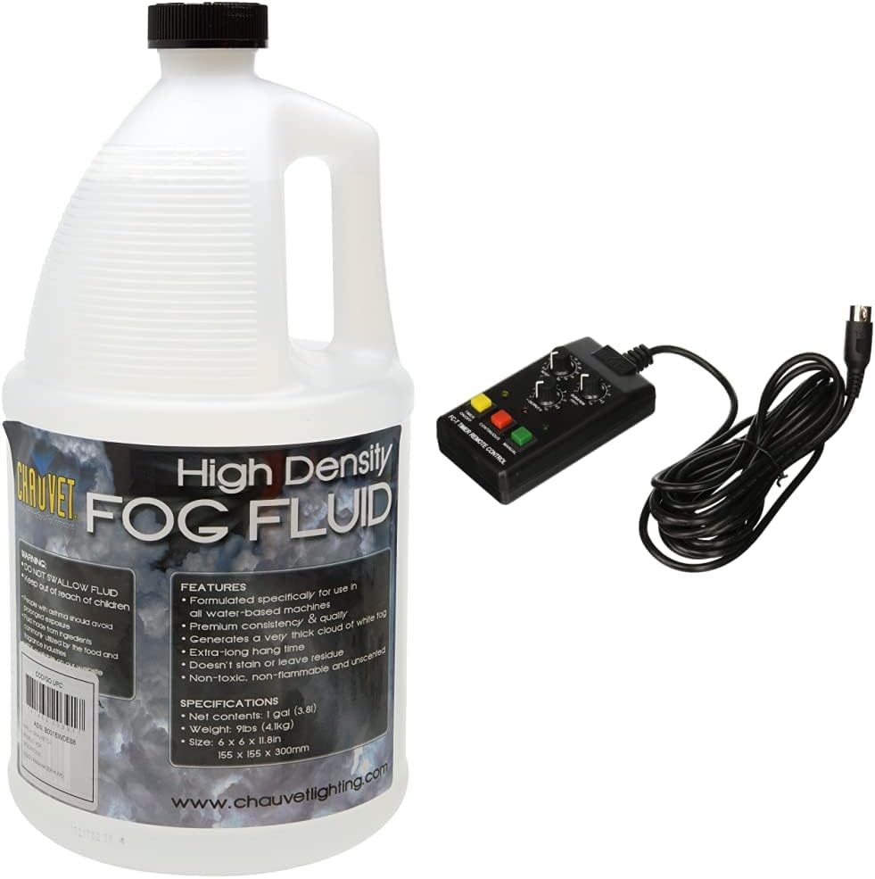 CHAUVE DJ High-Density Fog Machine Fluid with Timer Remote Control