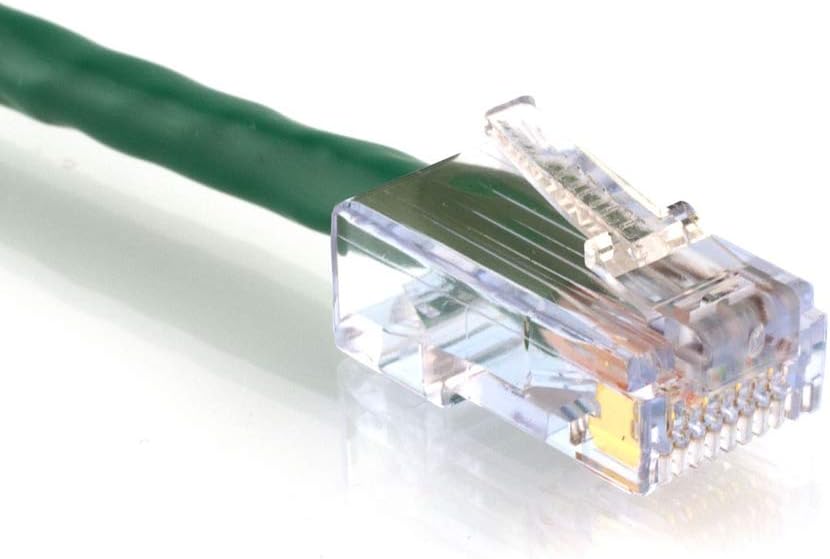 Solid Bare Copper Plenum CAT6 Ethernet Cable 50 ft Green