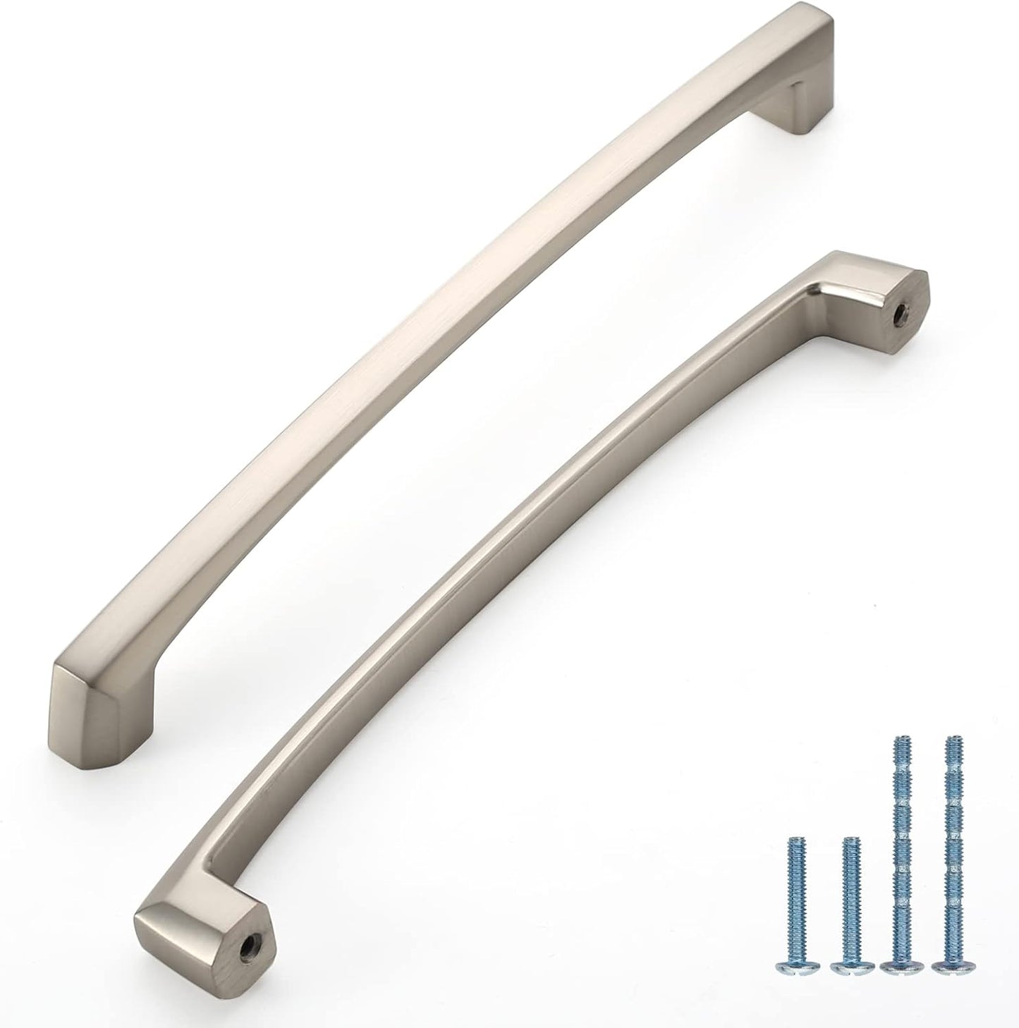 7 Inch Brushed Satin Nickel Kitchen Cabinet Handles - 10 Pack