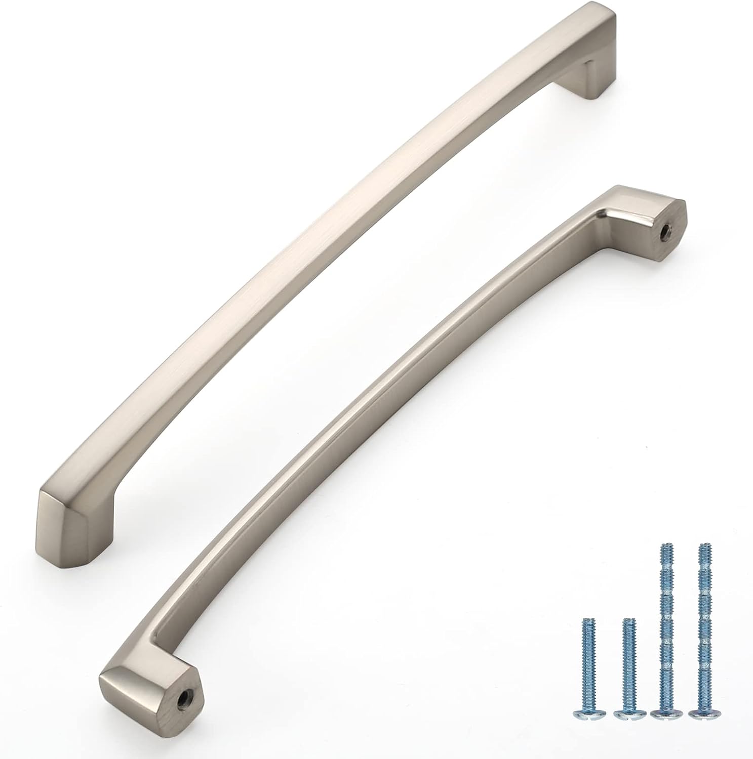 7 Inch Brushed Satin Nickel Kitchen Cabinet Handles - 10 Pack