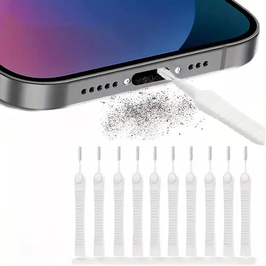 10-Pack Phone Charge Port Cleaner: Anti-Clogging Mini Brushes - Epivol