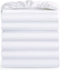 Twin XL Fitted Sheet Only - Bulk Pack of 6 White Sheets
