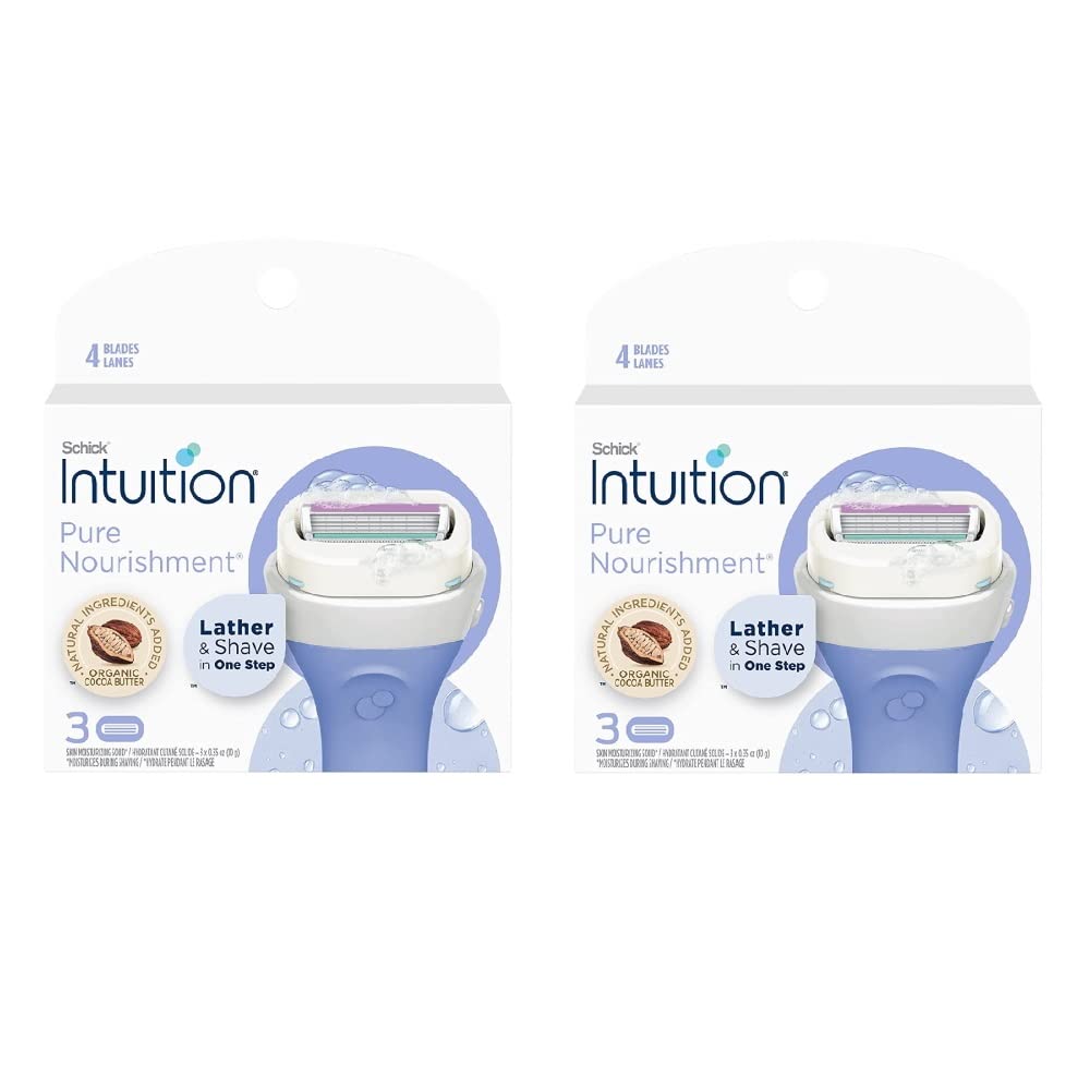 Schick Intuition Pure Nourishment Razor Refill Cartridges 6 Count