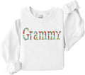 Grammy Embroidery Floral Sweatshirts For Women - Personalized Gift