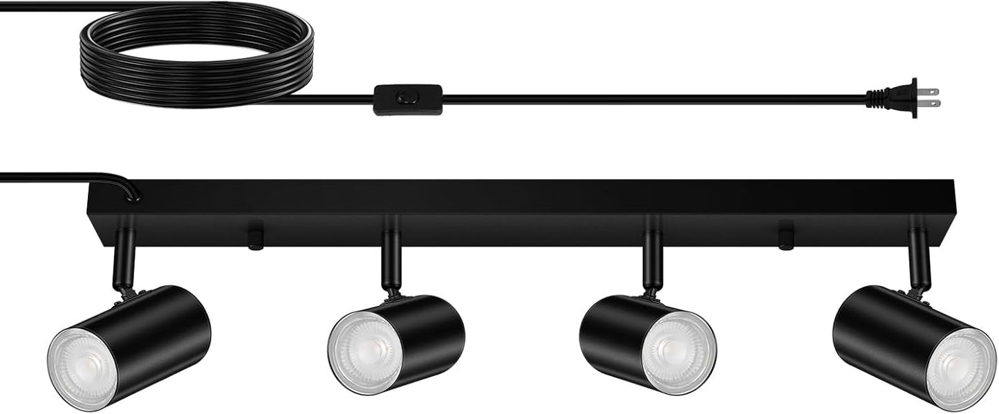 4 Light Track Lighting Kit for Kitchen and Living Room Use