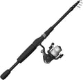 Zebco 33 Spinning Reel and Telescopic Fishing Rod Combo - Compact
