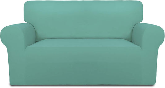 PureFit Super Stretch Sofa Slipcover for Loveseat in Cyan Color