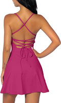 QINSEN Womens Two Pieces Tennis Dress with Shorts for Active Wear