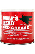 Wolf's Head Red Grease NLGI #2 1 lb Tub Pack of 12 - Stay-In-Place
