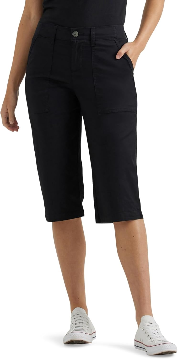 Lee Womens Ultra Lux Comfort Flex-to-go Utility Skimmer Capri Pants