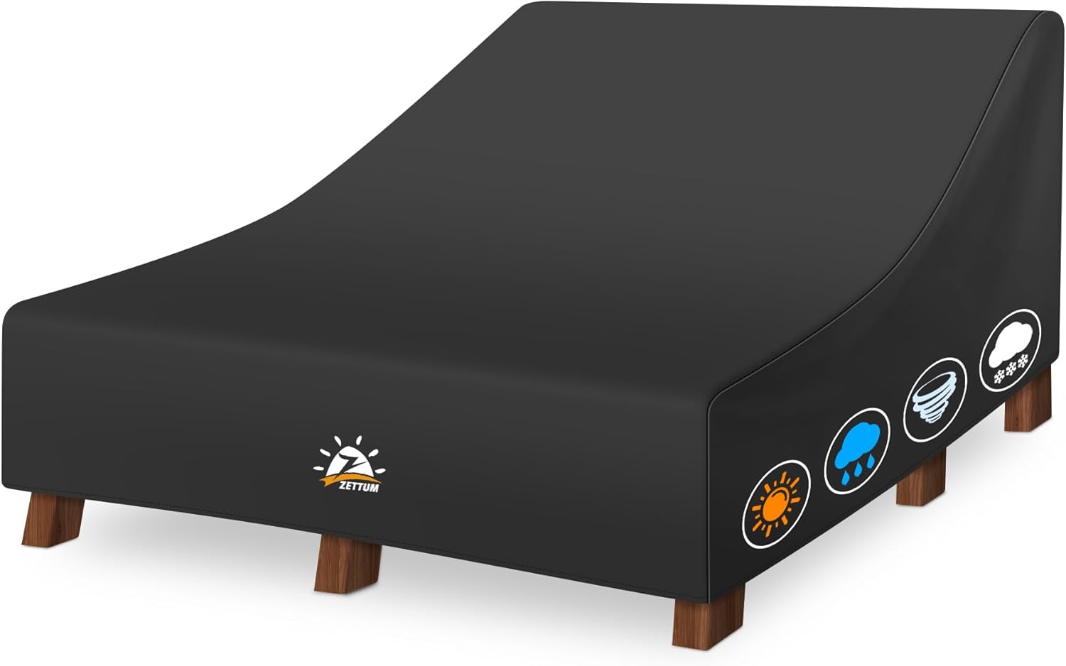 Zettum Double Chaise Lounge Cover - Heavy Duty Waterproof Protection