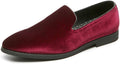 FLQL Men's Chic Velvet Penny Loafers for Formal Gatherings